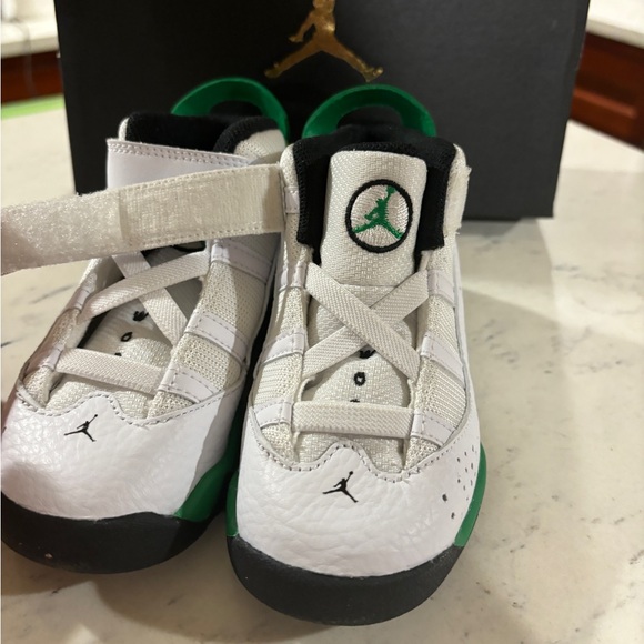 Nike Air Jordan 6 Rings TD Lucky Green White Black 323420-131 Shoe Sneaker - Picture 9 of 15